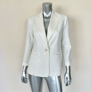 NEW!!! Magaschoni women linen white jacket size S